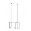 Free-standing Office Partition - Double Sided Open Shelves